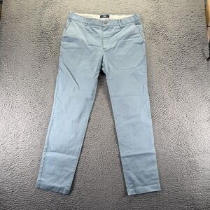 Spoke Pant Mens 34x30 Blue Cotton Chino Straight Business Preppy Career Stretch